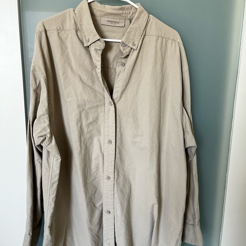 Essential Beige Button-Up Shirt
